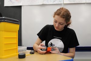 student builds robot