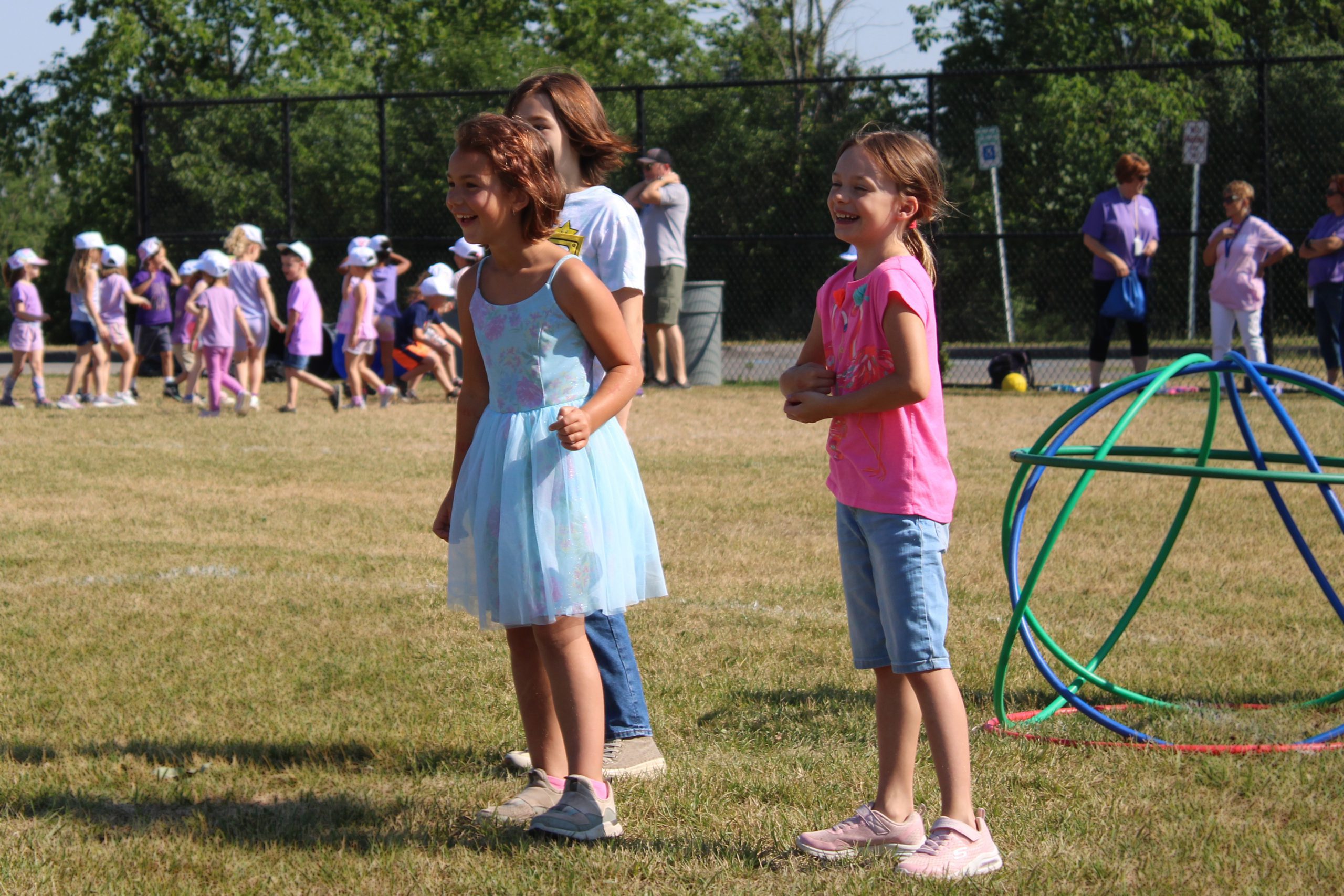 girls defend the castle at field day