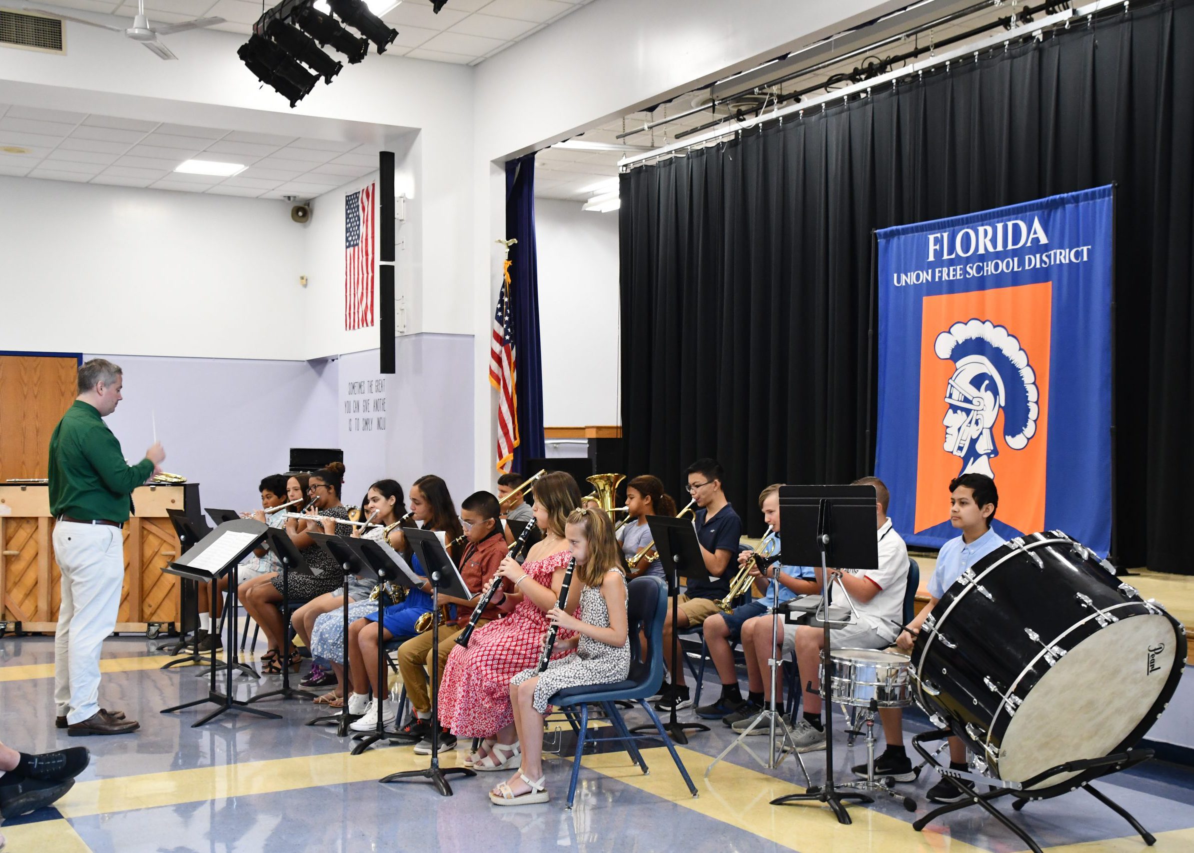 middle school band performs under the direction of Mr. Couture.