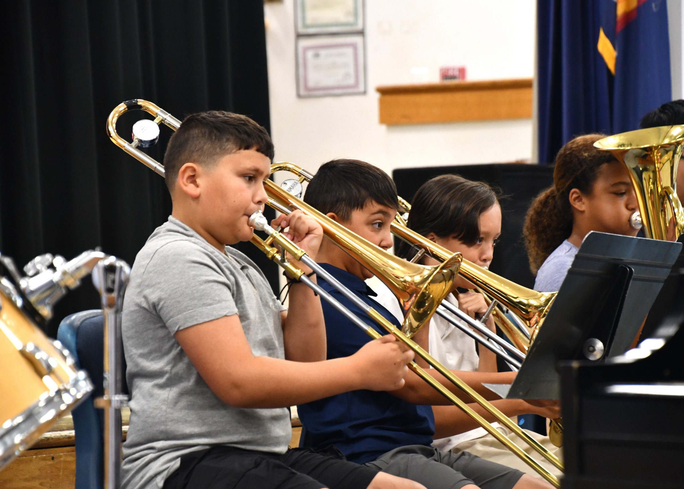 Middle school brass plays at Summer Band Concert