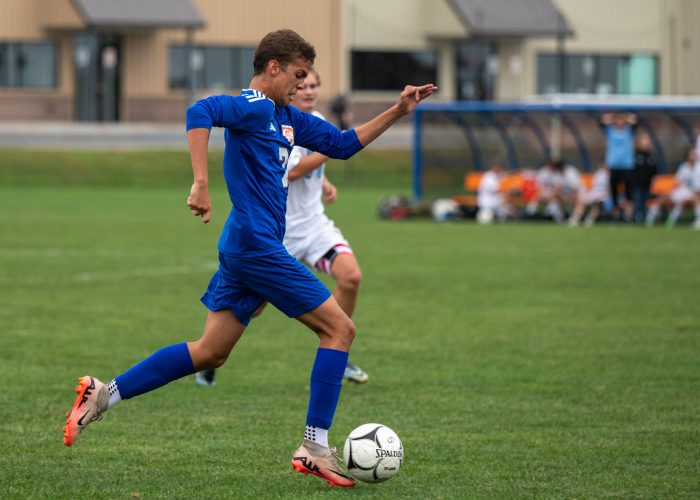 athlete on the soccer field