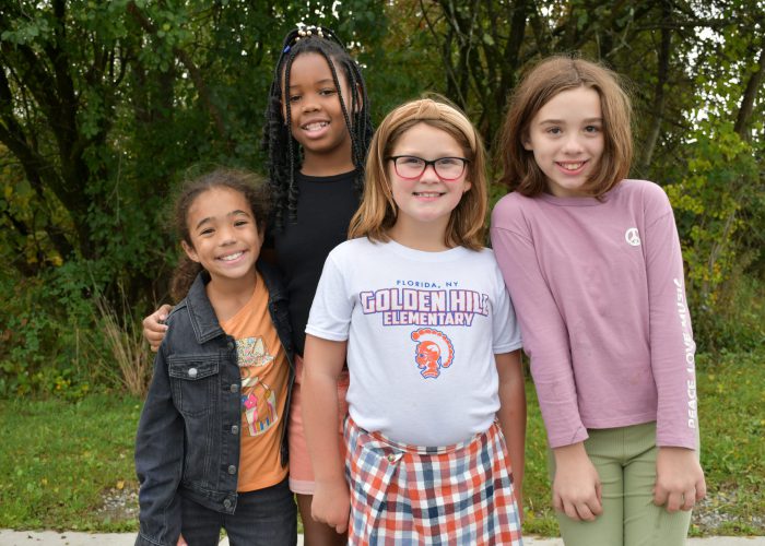 Students dress in Golden Hill colors/apparel for spirit day