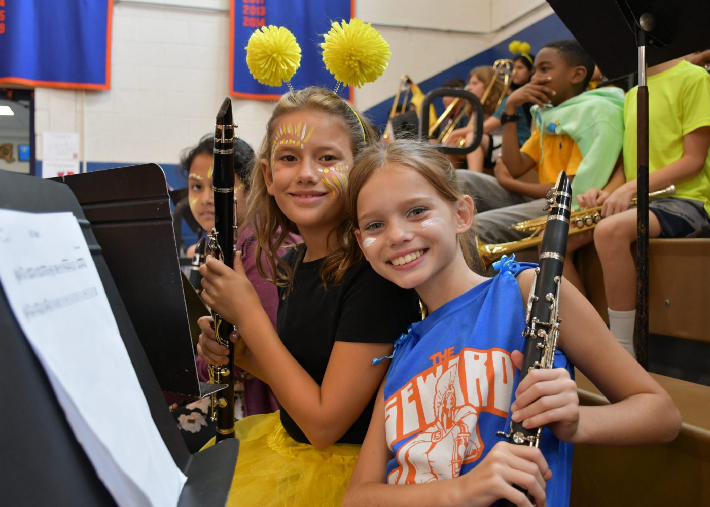 the band plays at pep rally