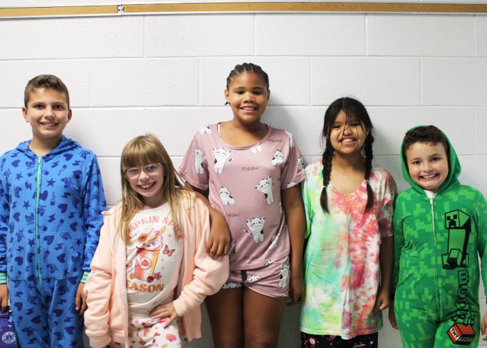 students enjoy pajama day