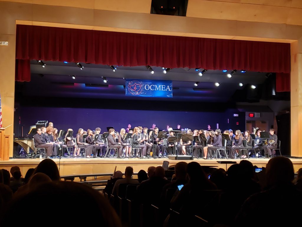 Alex Vargas in band at HS music festival