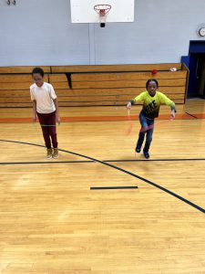 Students jump rope in gym class